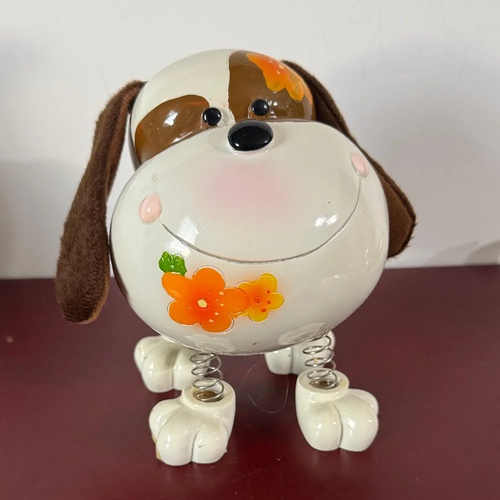 Vintage Blowfish Co. puppy dog money box from the 1970s